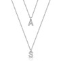 Zoppi Jewels|Doppia collana con iniziali zirconate in argento