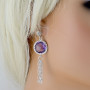 Zoppi Jewels|Orecchini a ciuffo con ametista in oro 18kt