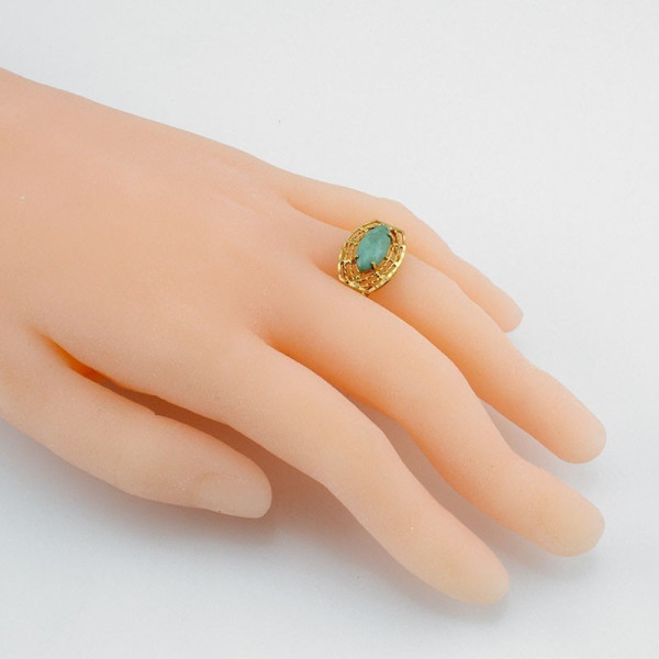 Zoppi Jewels|Anello in oro giallo 18kt con turchese