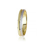 Fedina con bordi puntinati in oro bicolore 275,00 € Fedine in oro