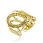 Anello in argento dorato ovali con pietre 30,00 € Anelli Donna