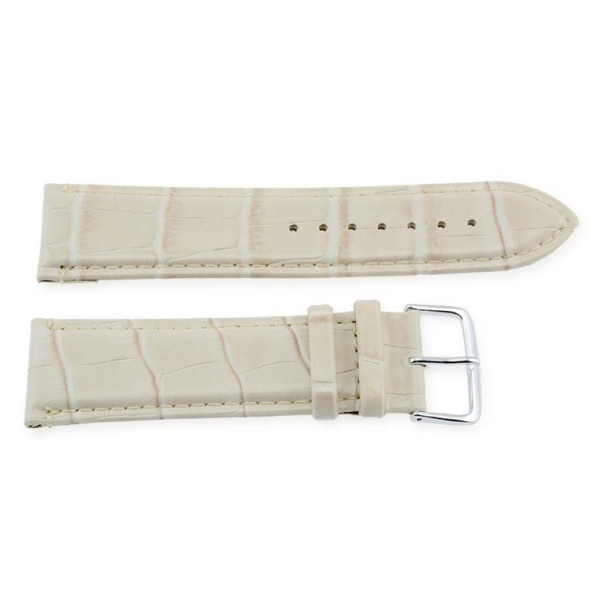 Zoppi Jewels|Cinturino pelle Bianco latte stampa cocco 22mm