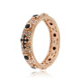 Zoppi Jewels|Anello a rosario rosè con pietre nere