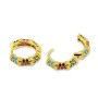 Zoppi Jewels|Orecchini in ottone dorato e pietre multicor