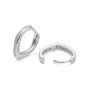 Orecchini cerchio goccia in ottone platino e pietre 10,00 € Orecchini Donna