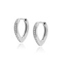 Orecchini cerchio goccia in ottone platino e pietre 10,00 € Orecchini Donna