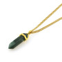 Zoppi Jewels:Collana con Agata verde in ottone oro