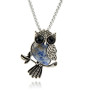 Collana Gufo con pietra Diaspro blu naturale 30,00 € Collane con gemme