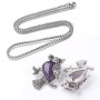 Zoppi Jewels|Collana Gufo con pietra Ametista naturale