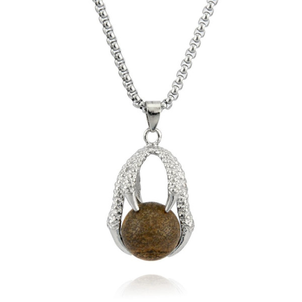 Collana artiglio con pietra Diaspro 25,00 € Collane con gemme