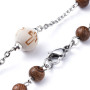 Collana a rosario in acciaio e perle di legno 10,00 € Collane religiose