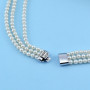 Collana 3 fili di perle con susta oro e diamanti 1,00 € Collane con gemme