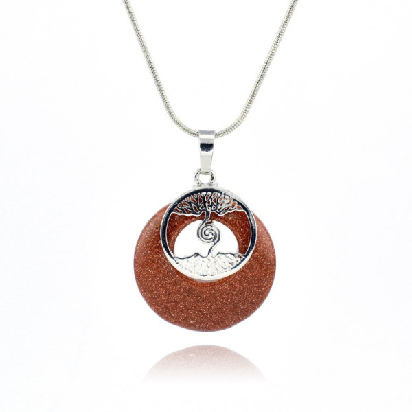 Collana con pietra goldstone e albero della vita 20,00 € Collane con gemme
