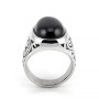 Zoppi Jewels|Anello uomo in acciaio con onice nero
