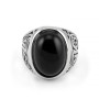Zoppi Jewels|Anello uomo in acciaio con onice nero
