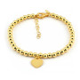 Zoppi Jewels:Bracciale a pallini con cuore in argento dorato:26,00 €
