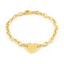 Bracciale con cuore in argento dorato 22,00 € Bracciali Donna