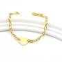 Bracciale con cuore in argento dorato 22,00 € Bracciali Donna