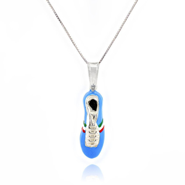 Zoppi Jewels:Scarpino calcio Italia in argento