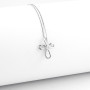 Croce unisex in oro bianco con solitario 710,00 € Collane oro diamanti