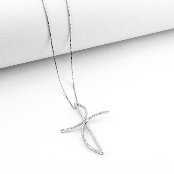 Zoppi Jewels|Croce oro e diamanti ct.0,43