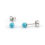 Orecchini in argento con pallino di turchese 4mm 8,00 € Orecchini con gemme