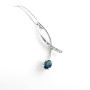 Collana oro con zaffiro e diamanti 390,00 € Collane oro diamanti