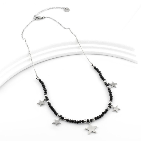 Collana con stelle e pietre nere 23,00 € Collane Donna