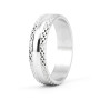 Zoppi Jewels:Fedina in argento lucido e diamantato