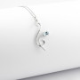 Collana con diamanti e acquamarina in oro bianco 520,00 € Collane oro diamanti