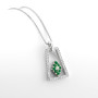 Collana con diamanti e smeraldi in oro bianco 845,00 € Collane oro diamanti
