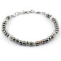 Bracciale uomo in acciaio e ematite nera 40,00 € Bracciali Uomo