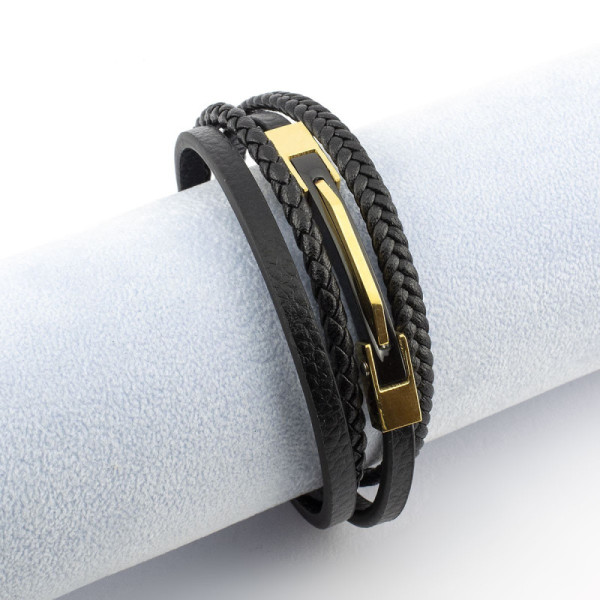 Zoppi Jewels|Bracciale uomo acciaio e pelle