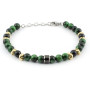 Bracciale in acciaio bicolore e pietre dure 25,00 € Bracciali Uomo