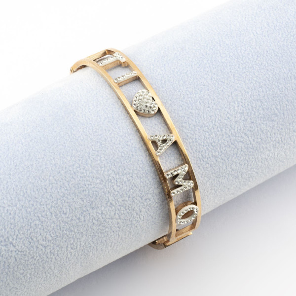 Bracciale ti amo in acciaio rosa 16,00 € Bracciali Donna