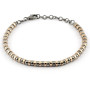 Bracciale a pallini argento nero 48,00 € Bracciali Uomo