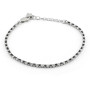 Zoppi Jewels:Tennis 2 mm argento con pietre bianche e nere