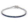 Zoppi Jewels|Tennis 3mm in argento e pietre blu zaffiro
