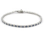 Zoppi Jewels|Tennis uomo argento e zirconi bianchi e blu