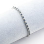 Zoppi Jewels|Tennis uomo argento e zirconi bianchi e blu