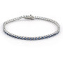 Zoppi Jewels|Tennis unisex in argento con pietre blu zaffiro