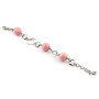 Bracciale con pietre rosa in bronzo galvanizzato oro 24kt 39,90 € Bracciali Donna