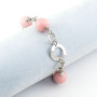Bracciale con pietre rosa in bronzo galvanizzato oro 24kt 39,90 € Bracciali Donna