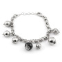 Bracciale con pendenti in bronzo galvanizzato oro 24kt 54,90 € Bracciali Donna