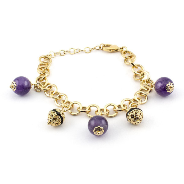 Zoppi jewels|Bracciale con pendenti in bronzo placcato oro 24kt|49,90 €