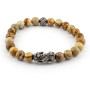Zoppi Jewels|Bracciale di pietre Paesina e drago in argento
