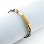 Bracciale in acciaio e cordino nero e bianco 49,00 € Promozioni