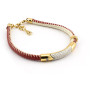 Bracciale in acciaio e cordino rosso e bianco 49,00 € Promozioni