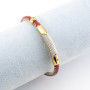 Bracciale in acciaio e cordino rosso e bianco 49,00 € Promozioni