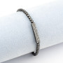 Zoppi Jewels|Bracciale tennis in argento nero con piastrino